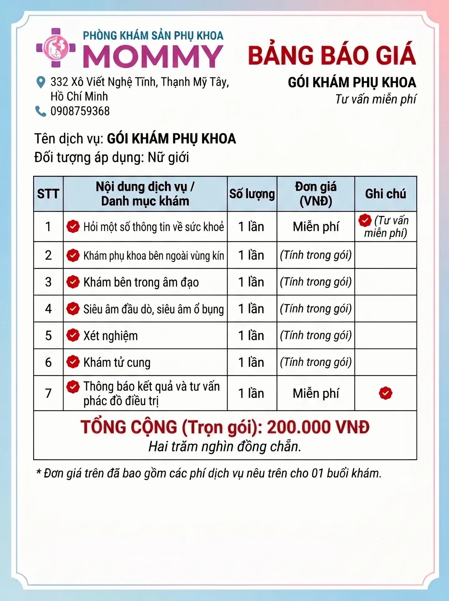Bảng giá